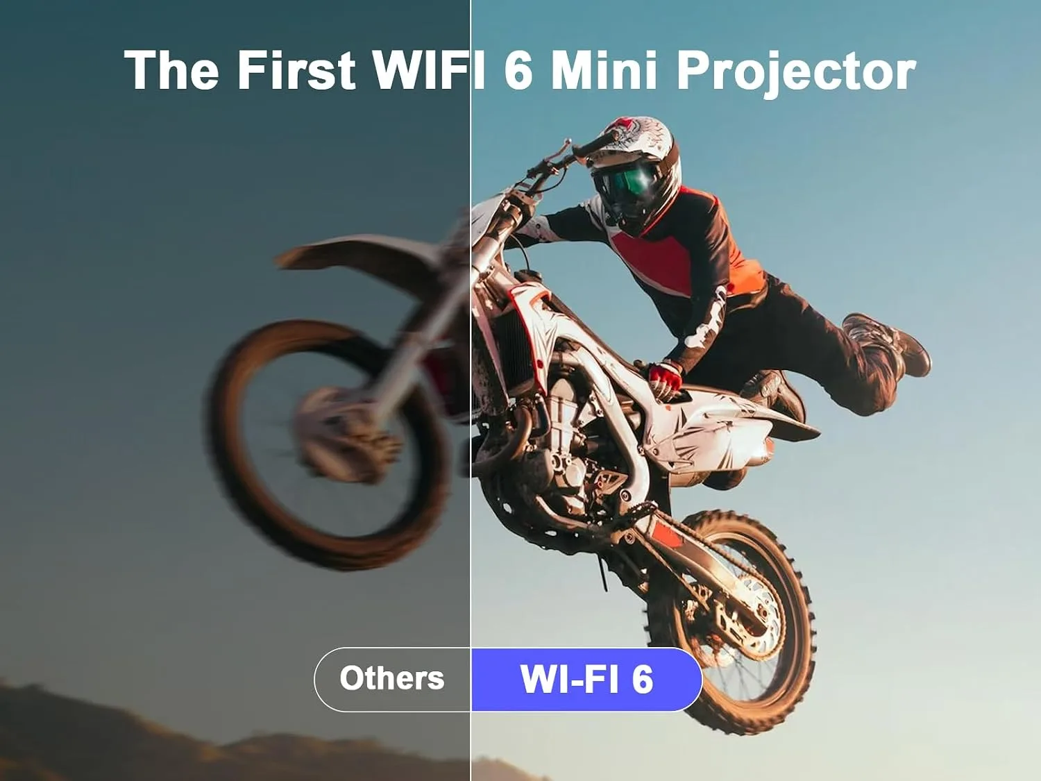 Magcubic Portable 4K Projector with WiFi6, BT 5.0, Android OS 11.0, YouTube Pre-Install, All-Round Design, 130 Inch, 360° Flip