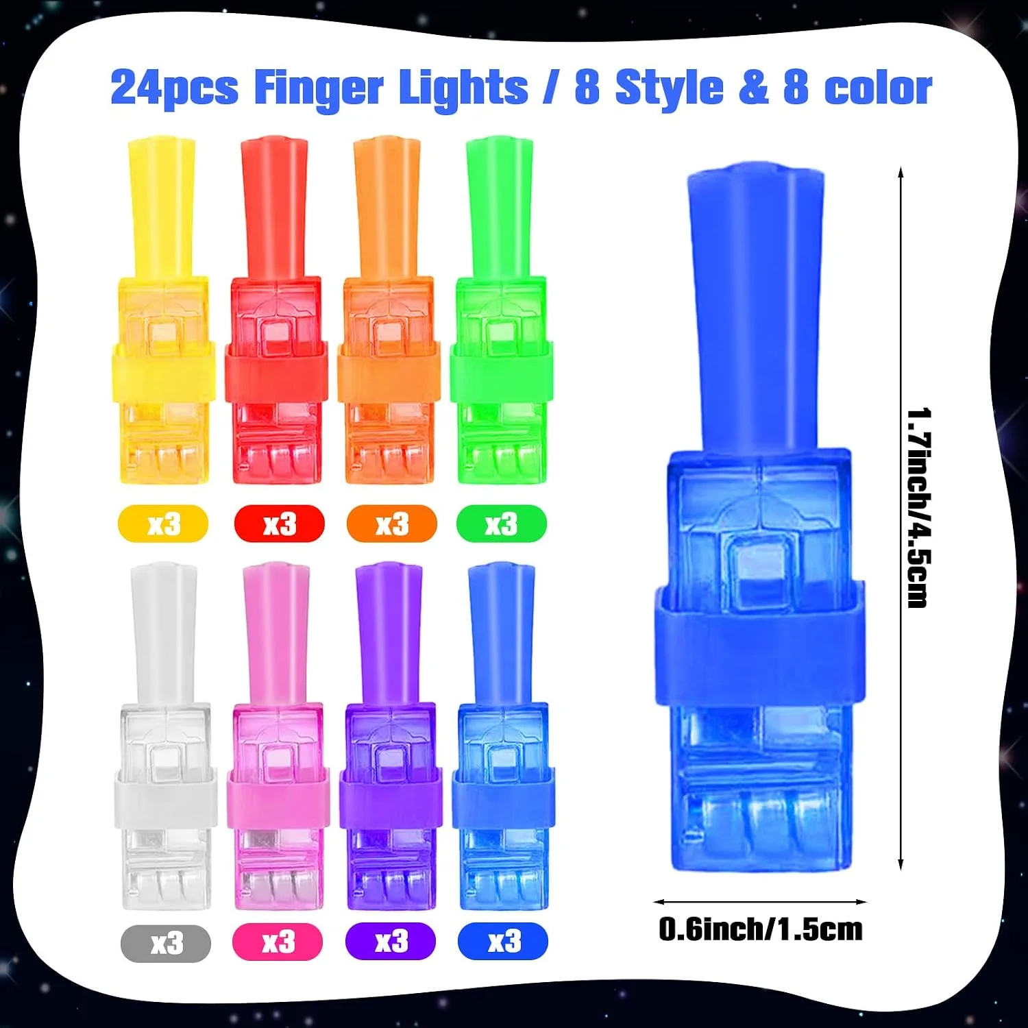 24 Pcs Gaming Party Bag Fillers, LED Light Up Finger Lights Toys, Video Game Party Favors, Glow in The Dark Rave Accessories for Boys Girls, Goodie Bag Fillers for Kids Birthday Gift