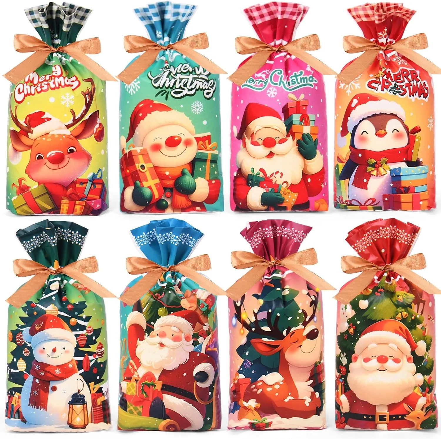 Ahfulife 200PCS Halloween Sweets Bags for Trick or Treating, Halloween Cellophane Candy Bags Treat Gift Bags with Twist Ties for Kids Party Decoration Supplies